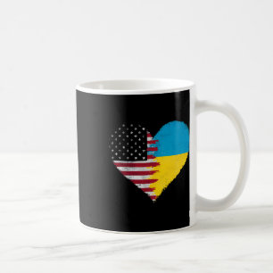 Ukrainsk amerikansk flagga Amerika Usa Ukraina obe Kaffemugg