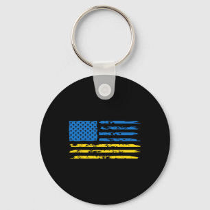 Ukrainsk Amerikansk Flagga Amerika Usa Ukraina Obe Nyckelring