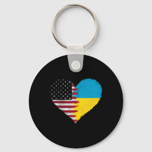 Ukrainsk Amerikansk Flagga Amerika Usa Ukraina Obe Nyckelring