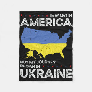 Ukrainsk Amerikansk Patriot Usa Odlad Ukraina Us F Fleecefilt