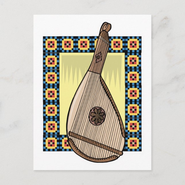 ukrainsk bandura vykort (Framsida)