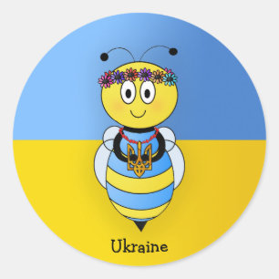 Ukrainsk biserie runt klistermärke