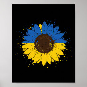 Ukrainsk Blå Gul Solros Ukraina Blomma Män Poster
