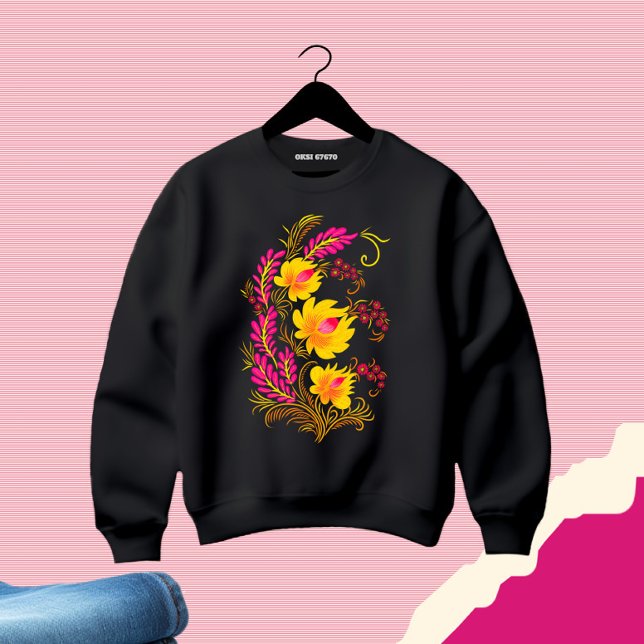 Ukrainsk blomkonst folkkonst t shirt (Skapare uppladdad)