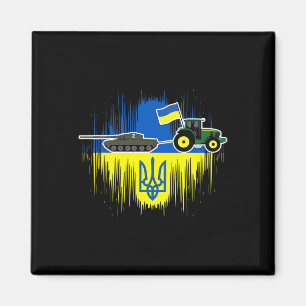 Ukrainsk bonde stjäl stridsvagn Ukrainas flagga Tr Magnet