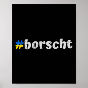 Ukrainsk Borscht Rolig Ukraina Traditionell Mat D Poster