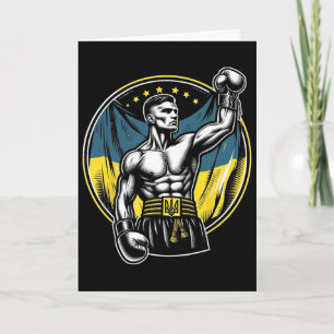 Ukrainsk boxare patriotisk boxning fighter Ukraina Kort
