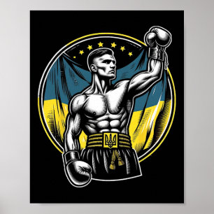 Ukrainsk boxare Patriotisk boxningskämpe Ukraina F Poster