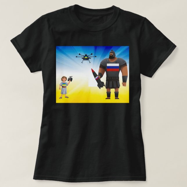 Ukrainsk Drönardominans T-Shirt (Design framsida)