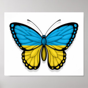 Ukrainsk fjärilsflagga poster