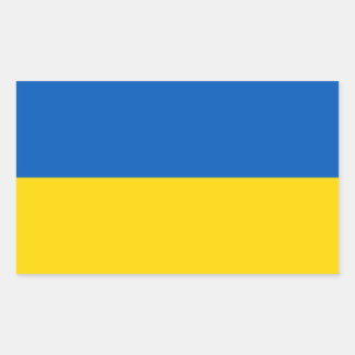 Ukrainsk flagga dekal rektangulärt klistermärke