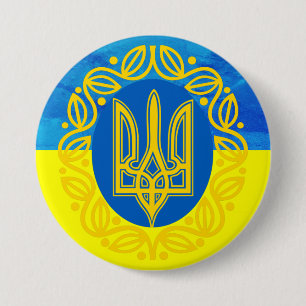 ukrainsk Flagga-knapp Knapp