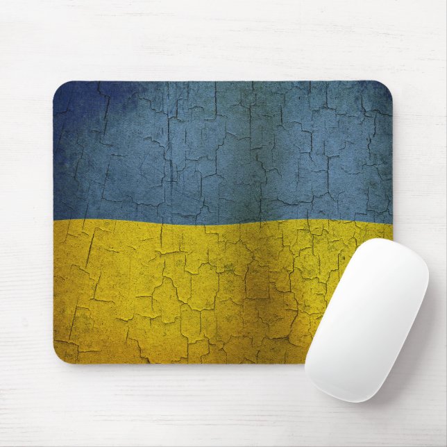 Ukrainsk flagga musmatta (Med mus)
