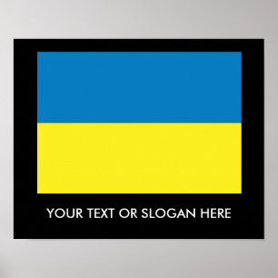 Ukrainsk flagga poster