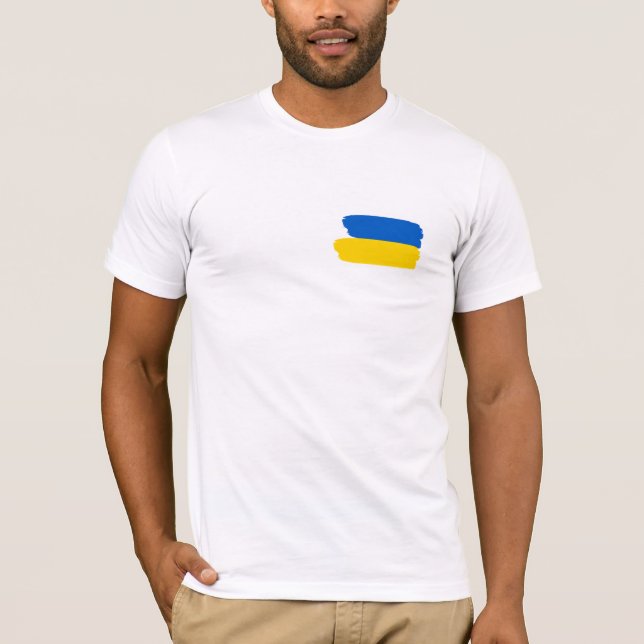 Ukrainsk Flagga T-shirt (Framsida)