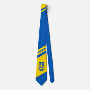 Ukrainsk flagga. Vapen. Truzyb. Slipsknut Slips