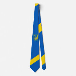 Ukrainsk flagga. Vapen. Truzyb. Slipsknut Slips