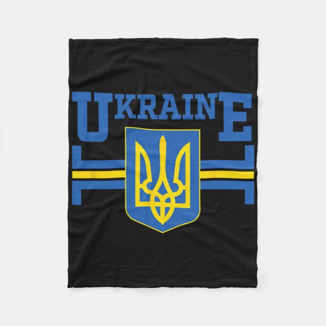Ukrainsk flagga vintage arv 5  fleecefilt (Framsidan)
