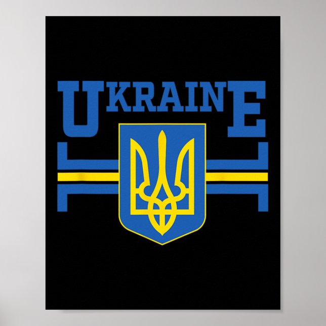 Ukrainsk flagga vintage arv 5  poster (Framsidan)