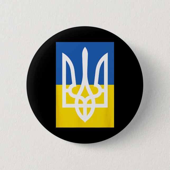 Ukrainsk flagga vintage arv  knapp (Framsida)