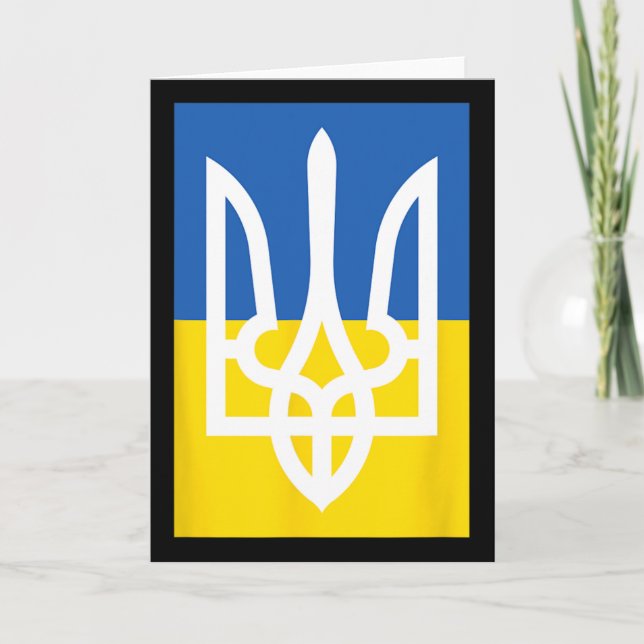 Ukrainsk flagga vintage arv  kort (Framsida)