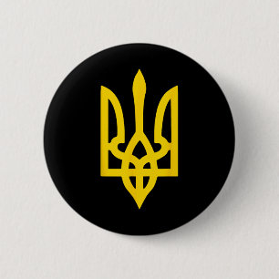 Ukrainsk flaggkammar symbol logotyp Ukraina Knapp