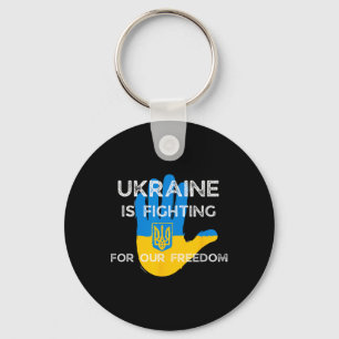 Ukrainsk flaggstödd design Ukraina kämpa för Nyckelring