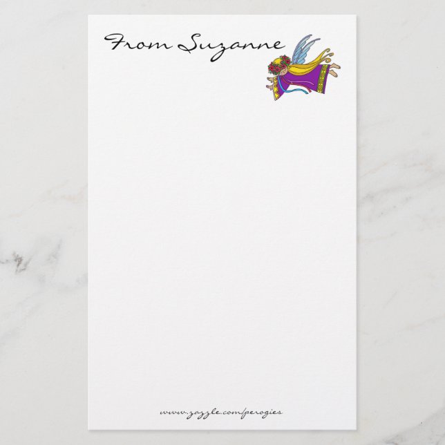 Ukrainsk Folk konst för ängel Brevpapper (Framsida)