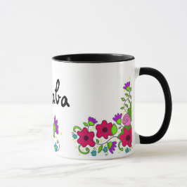 Ukrainsk Folk konst för blom- motiv Mugg