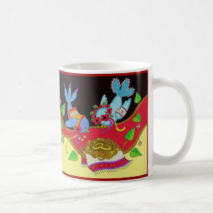 Ukrainsk Folk konst för bröllopfågelsalighet Kaffemugg