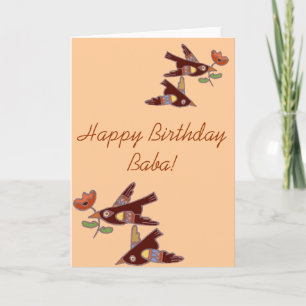 Ukrainsk folkart Birds for Baba Kort
