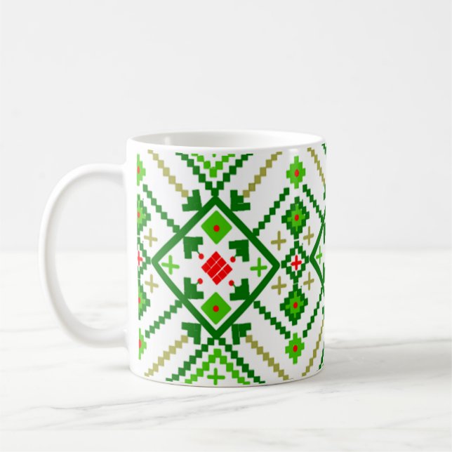 Ukrainsk folkart Inspired Kaffemugg (Vänster)
