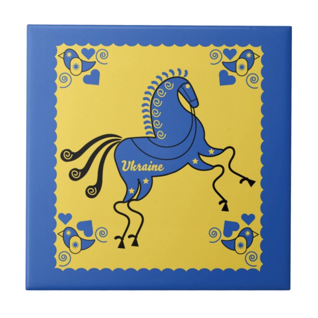 Ukrainsk folkart kakelplatta (Framsidan)