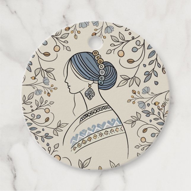 Ukrainsk Folkkonst För Förpackningsetikett Gåvor Etiketter (Framsida)