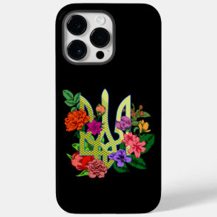 Ukrainsk heraldik treudd tryzub blommande blommor