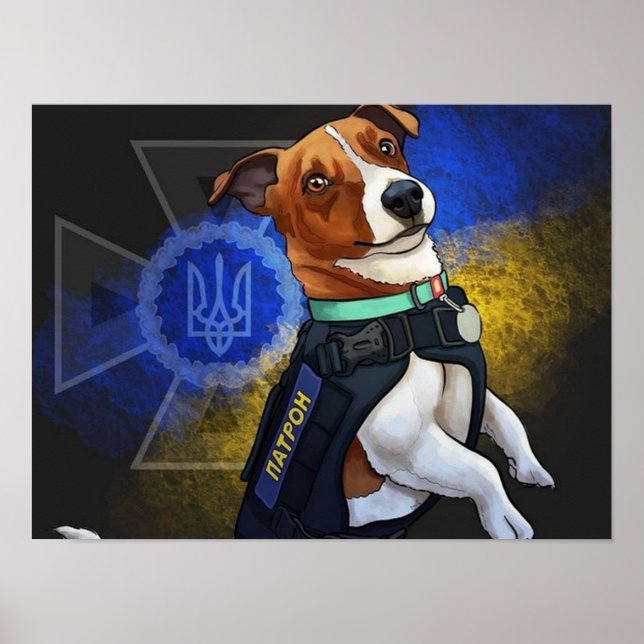 Ukrainsk hund Patron Poster (Framsidan)