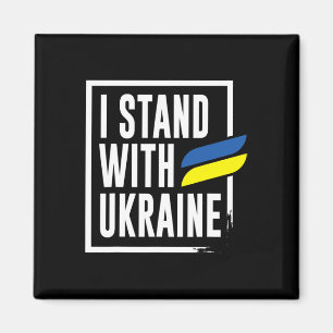 Ukrainsk Jag Står Med Ukraina Magnet