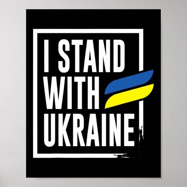 Ukrainsk Jag Står Med Ukraina  Poster (Framsidan)