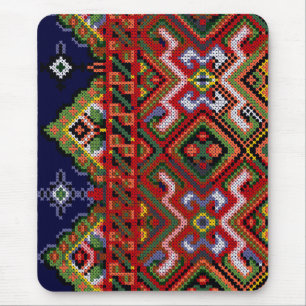 Ukrainsk korsstygningsbroderi musmattor