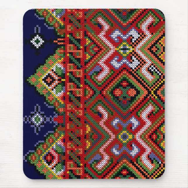 Ukrainsk korsstygningsbroderi musmattor (Framsidan)