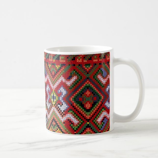 Ukrainsk korsstygningsbroderi Påskmugg Kaffemugg (Höger)