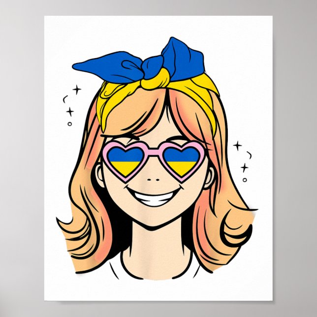 Ukrainsk liten flicka med rött hår  poster (Framsidan)