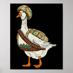 Ukrainsk militärgås Combyt-soldat Rolig Ryssland Poster