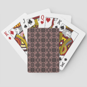 Ukrainsk mönster Brun och Svart Casinokort
