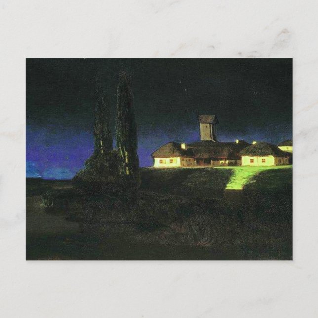 Ukrainsk natt av Arkhyp Kuindzhi Postcard Vykort (Framsida)