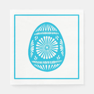 Ukrainsk påskägg (Aqua) Pappersservett