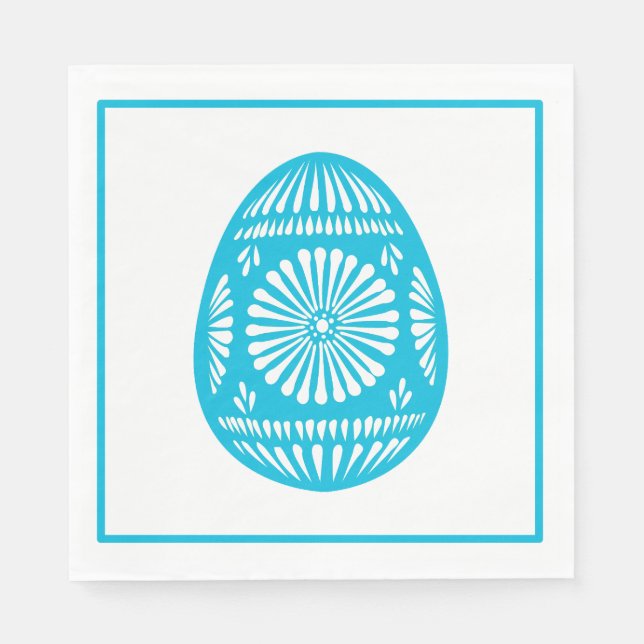 Ukrainsk påskägg (Aqua) Pappersservett (Framsidan)