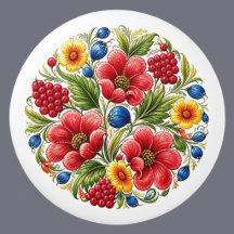 Ukrainsk Petrykivka-blommande folkkonst keramisk k