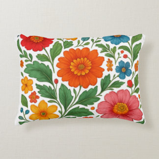 Ukrainsk Petrykivka-folkkonst Blommig Fotokakel Prydnadskudde