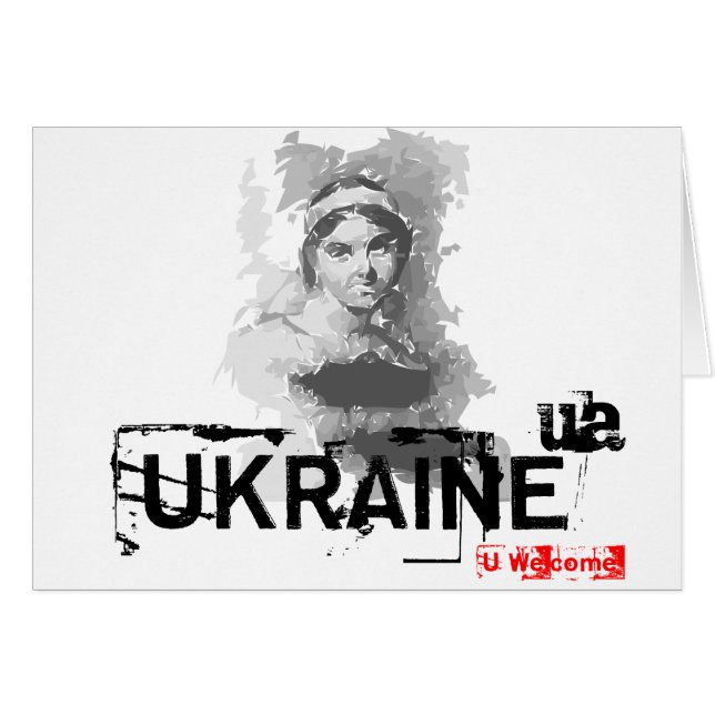 ukrainsk poet hälsningskort (Framsidan Horizontal)